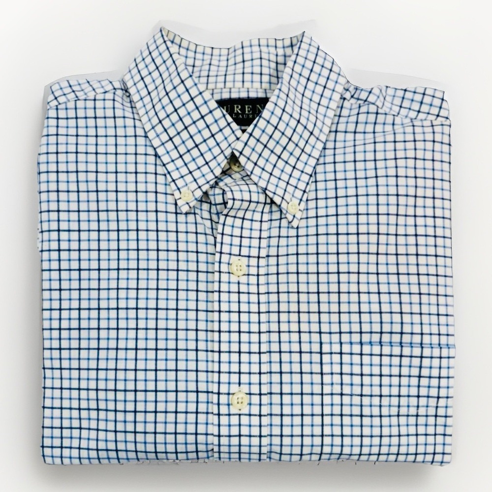 Lauren Ralph Lauren Business Casual Dress Shirt Men's Large 15.5 32/33 Non-Iron